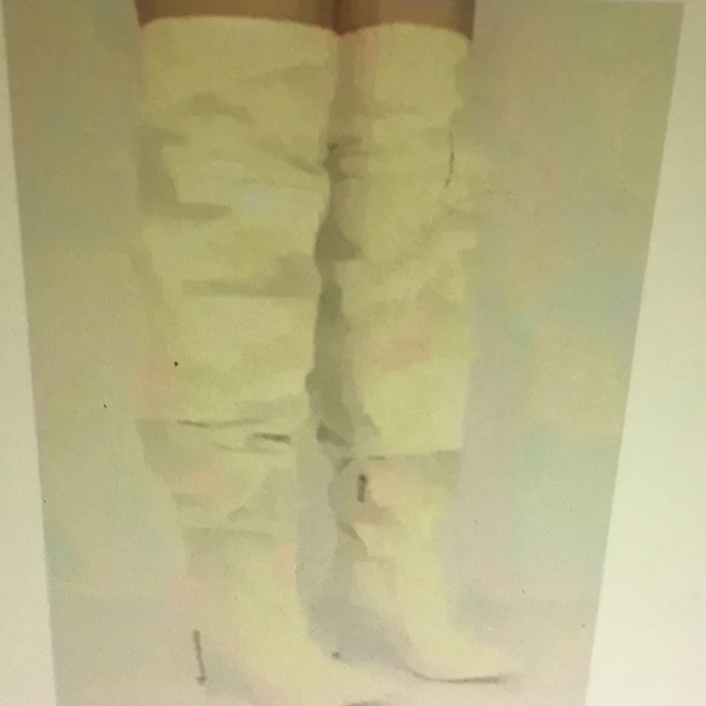 Elegant Cream Over-the-Knee Boots